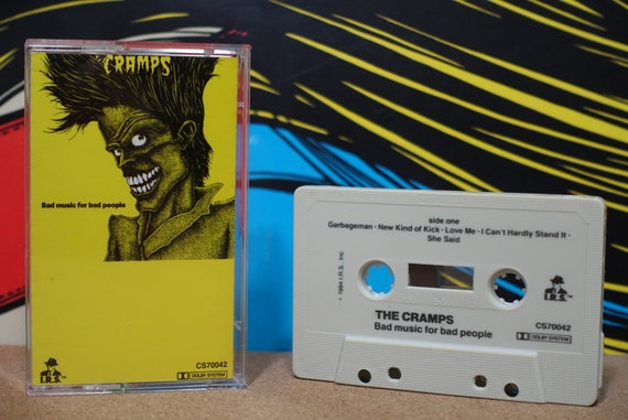 Bad Music For Bad People by The Cramps Vintage Cassette Tape