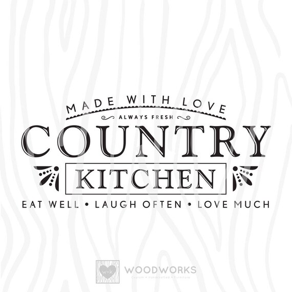 Download SVG / DXF Made With Love Country Kitchen Eat