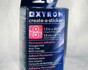 Xyron Model 150 Sticker Refill Cartridge 1.5 inch (3.8 cm) PERMANENT Adhesive 20 Feet (6.1 Meters) Create-a-sticker Strongest Hold Acid-Free