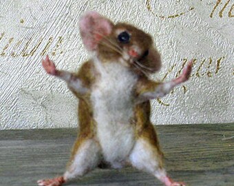 Made to Order -Needle felted Poseable MOUSE, handmade animal wool woodland wildlife