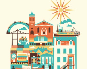PORTSMOUTH print - 11 x 14 in. (color: Austin)
