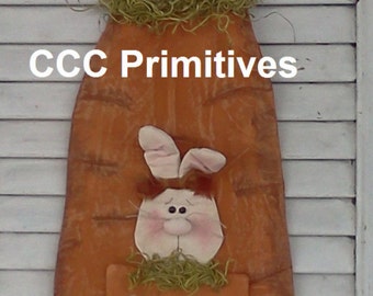 Primitive Bunny Door Greeter Pattern - Bunny's Pattern - Bunny Pattern - Primitive Bunny Pattern - Spring Bunny Epattern - Rabbit Pattern