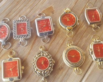 Red Beading Watch Faces with rings, Watch Jewelry, Watch Making, Geneva Watches