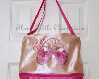 Sequin Gear Dance Tote Bag Personalized Dance Bag Sequin Sparkle Ballet Shoe Dance Bag Recital Gift Birthday Gift Gifts for Girls Dance Tote