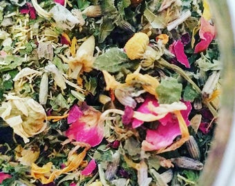 The Surrender Blend) | Organic Vaginal Yoni Steam Herbs | Womb Wisdom | Divine Feminine Ritual | Priestess Blessed | International Shipping