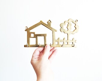 Vintage Brass Key Hook // House + Tree // Entryway Decor