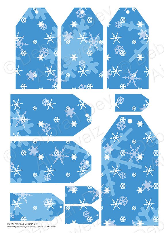 snowflake gift tag