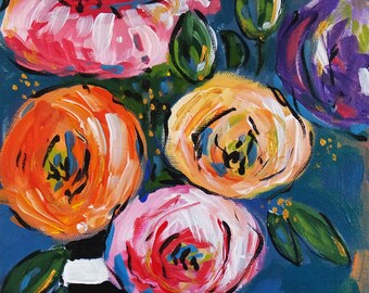 Floral painting | Etsy