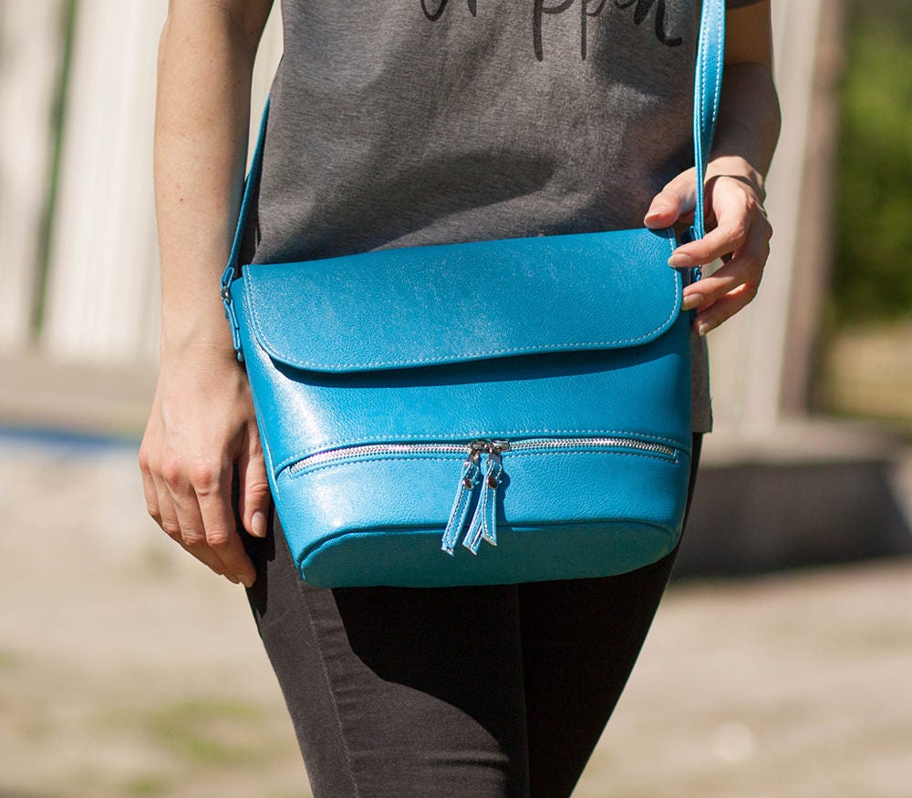 Turquoise crossbody bag Small purse Turquoise purse Handbag
