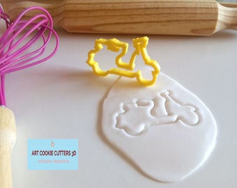 Fondant or cookie cutter motorbike, scooter. Vespa Cookie cutter.