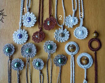 LAURASOLELUNA-crocheted necklace with ceramic stone