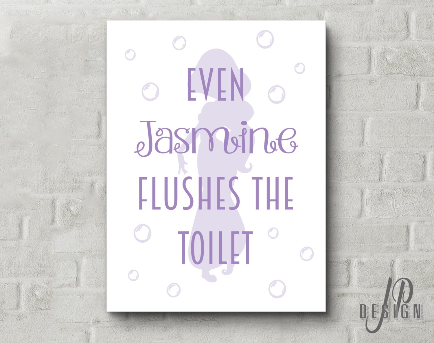 Bathroom rules Disney themed bathroom decor princess jasmine