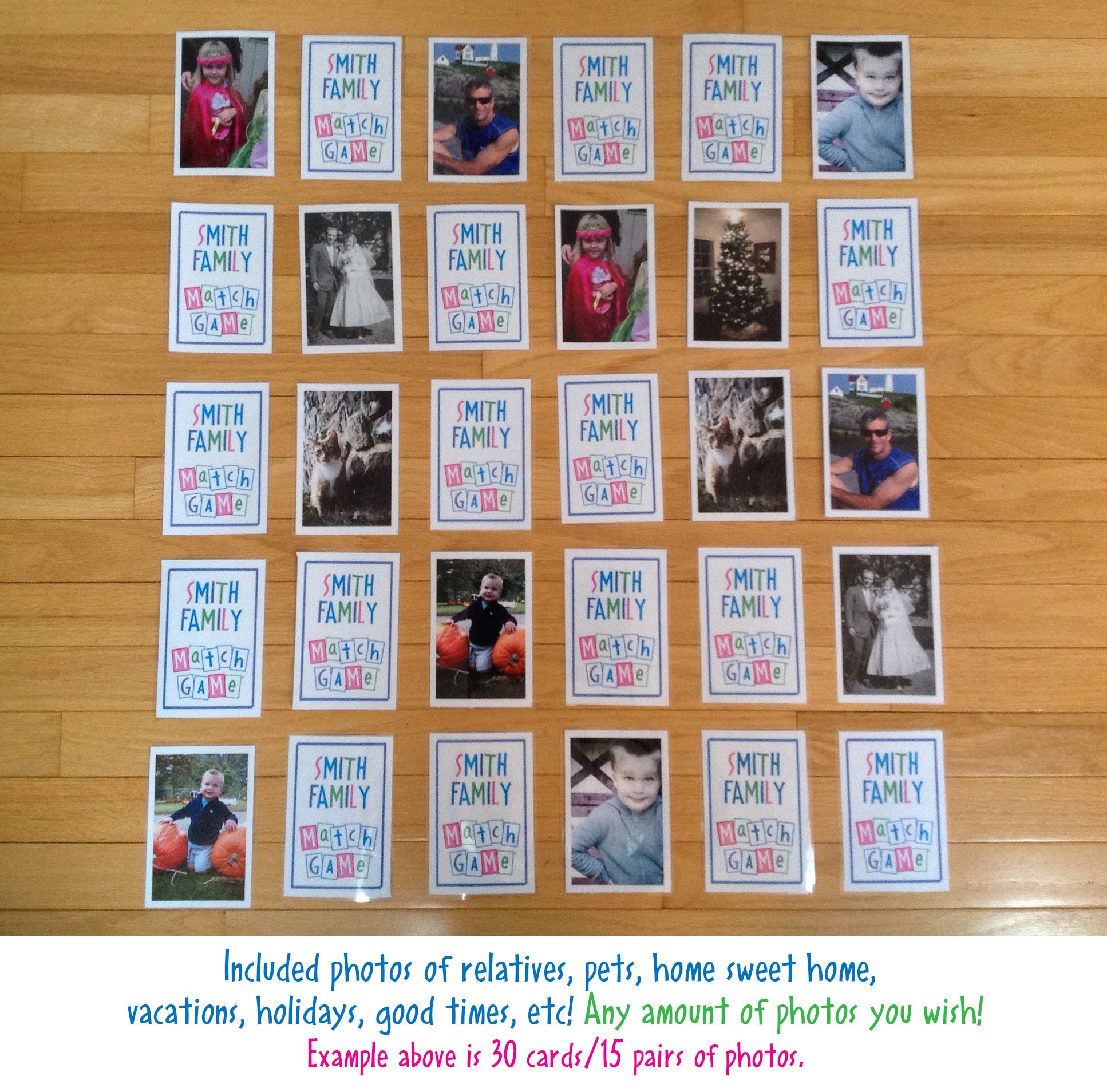 Personalized Photo Memory Match Game Personalized With Your