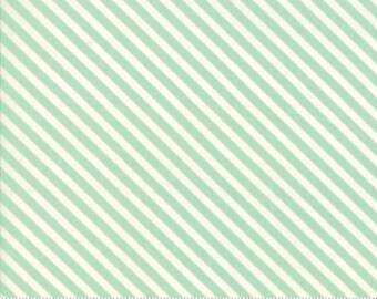 Handmade Candy Stripes Aqua 55145 12 by Bonnie and Camille from Moda -1 yard