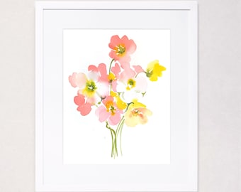 Happy Poppies (Watercolor Art Print)