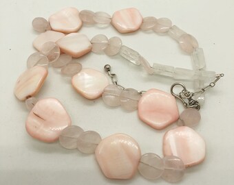 A38 Rose Quartz with Mother of pearl