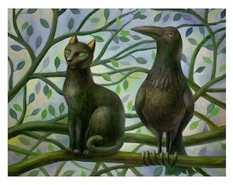 Limited Edition Print 14 x 11 - Meeting on the tree 12/50