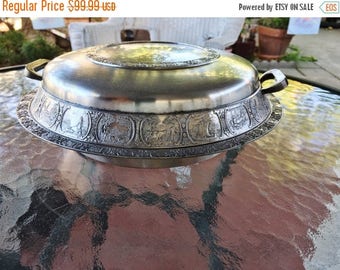 ON SALE - Vintage Dutchardt Covered Serving Dish Apollo E.P.N.S. by Bernard Rice's Sons, Inc. - Made in the Usa