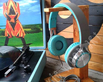 Wood Headphone Stand | Headphone Holder | Headset Stand | Headset Holder | Reclaimed wood | Made to order