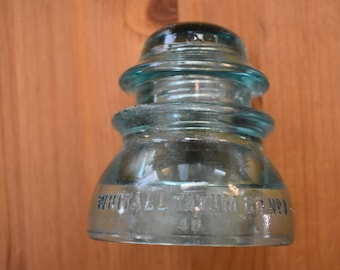 Whitall Tatum No 1 - 40 Blue Green Glass Insulator