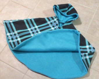 Carseat Poncho Dark Gray and Tourquoise