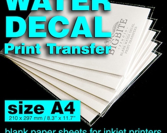 Clear Water Slide Decal Paper A4 INKJET Waterslide Transfer Paper , DIY project