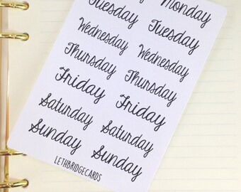 Days of the week planner stickers; Cover up stickers; Happy Planner; Plum Paper; Filofaxing; Erin Condren; Cute Stickers