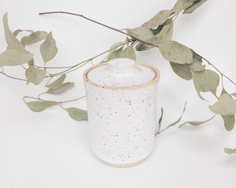 Speckled ceramic jar, ceramic tea jar, Ceramic vessel, lidded vessel, lidded jar, ceramic lidded vessel