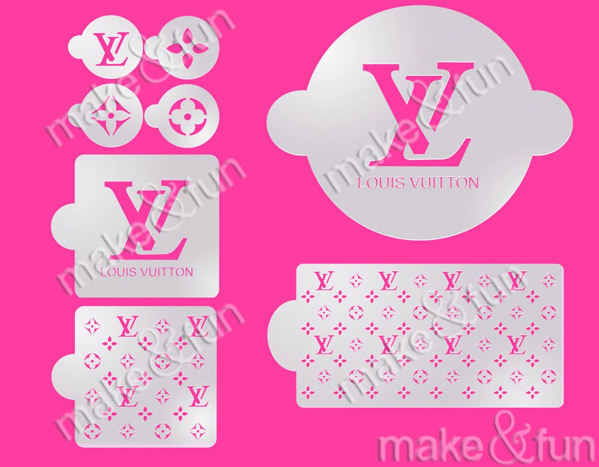 LV stencil Louis Vuitton stencil LV cupcakes LV cookies Set of 2 Free  worldwide shipping