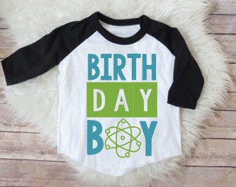 Science birthday shirt, science birthday party, science theme, boy birthday, boy party, custom boys birthday shirt