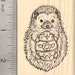 Easter Hedgehog with Painted Egg Rubber Stamp J20713 Wood Mounted
