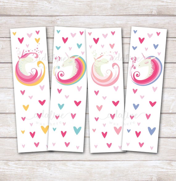 printable bookmarks unicorn bookmarks unicorn party favors