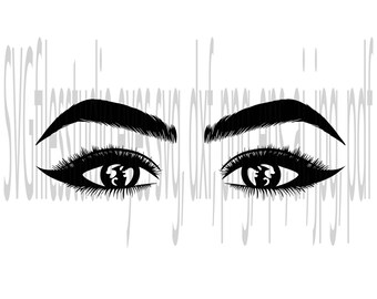 T-shirt svg, Eyelashes SVG File, Makeup SVG File, eye svg, woman svg, eyebrow svg, jumper svg, eyelashes cut files, dxf, png, eps, jepg, pdf