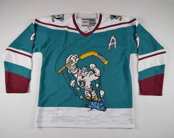 90s Wild Wing Mighty Ducks Paul Kariya #9 Hockey Jersey, Vintage Hockey Jersey, Anaheim Mighty Ducks NHL Hockey Jersey, Retro NHL Jersey