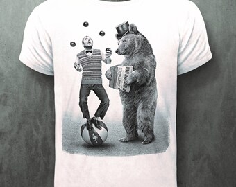DIRTY VELVET 'Balancing Act' Tee | Grey