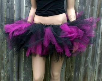 Punk Star Fuchsia Pink and Black TuTu adult ALL Sizes MTCoffinz