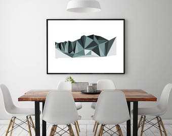 Mountain Landscape Graphic Wall Art