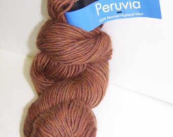 Berroco 100% Highland Wool Yarn Peruvia Rust Brown 1 Skein