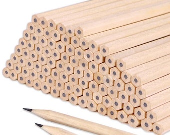 100pc Pencils Drawing hexagon/triangle HB/2B burlywood