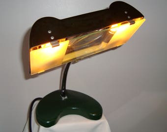 1940s RARE Magnifying Lamp EDL Lens-Lite Hawk. Folds. Original Box. Collectible, Vintage Lighting. Industrial Light. Hobby/ Craft Work.
