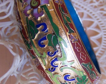 vintage enameled bangle bracelet