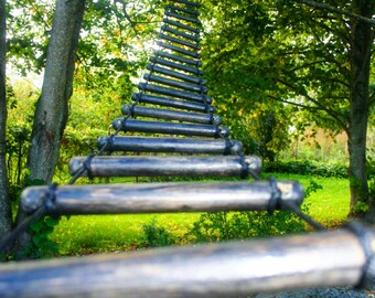 rope ladder, 3.3-33 feet (1-10m) long ladder, 1.1 feet (33 CM) wide, custom length climbing rope ladder, tree house ladder multiple colors