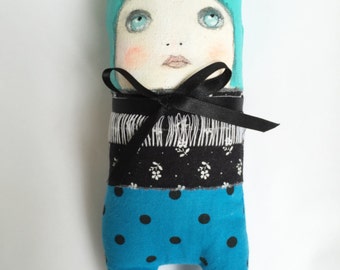 Painted Art Doll - Painted Ragdoll - Gift for Her - Home Decor Doll - Nursery Decor Girls - Gift for Girls - SKU18