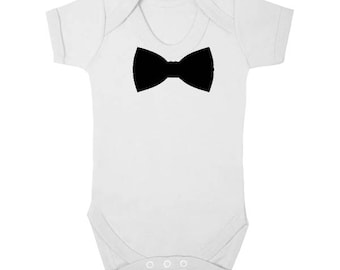 Baby wedding bowtie outfit, Ring Bearer onesie, baby grow for wedding, baby shower gift, toddler wedding clothes, baby usher gifts, babygrow