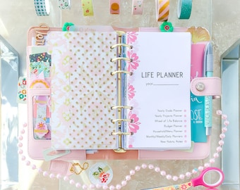 Personal Planner Filofax Insert Printable LIFE PLANNER 2018 3.7x6.7 Daily Weekly Monthly Budget Color Crush Insert Instant Download 80 pages