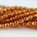 Halo Sandalwood, 4mm Czech fire-polished glass faceted round (50) FP-4M-9