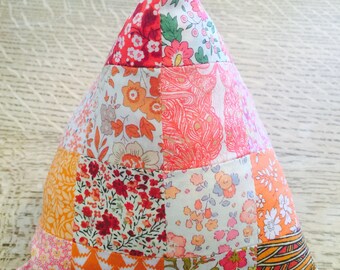 Liberty patchwork pin cushion