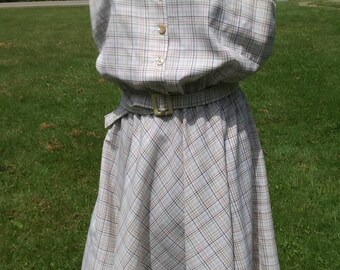 Sleeveless Summer Plaid Day Dress