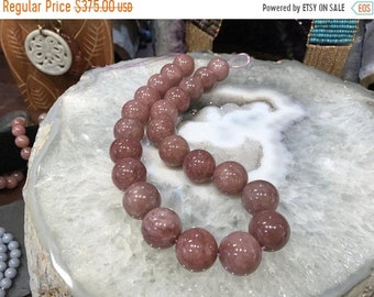 50% Mega Sale 18mm Pink Morango Quartz Gemstone Beads