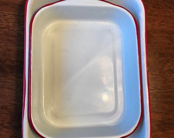 Pair of Enamelware Baking Pans